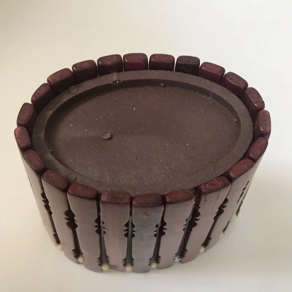 Wooden Basket Pen/Pencil Holder,  NWT